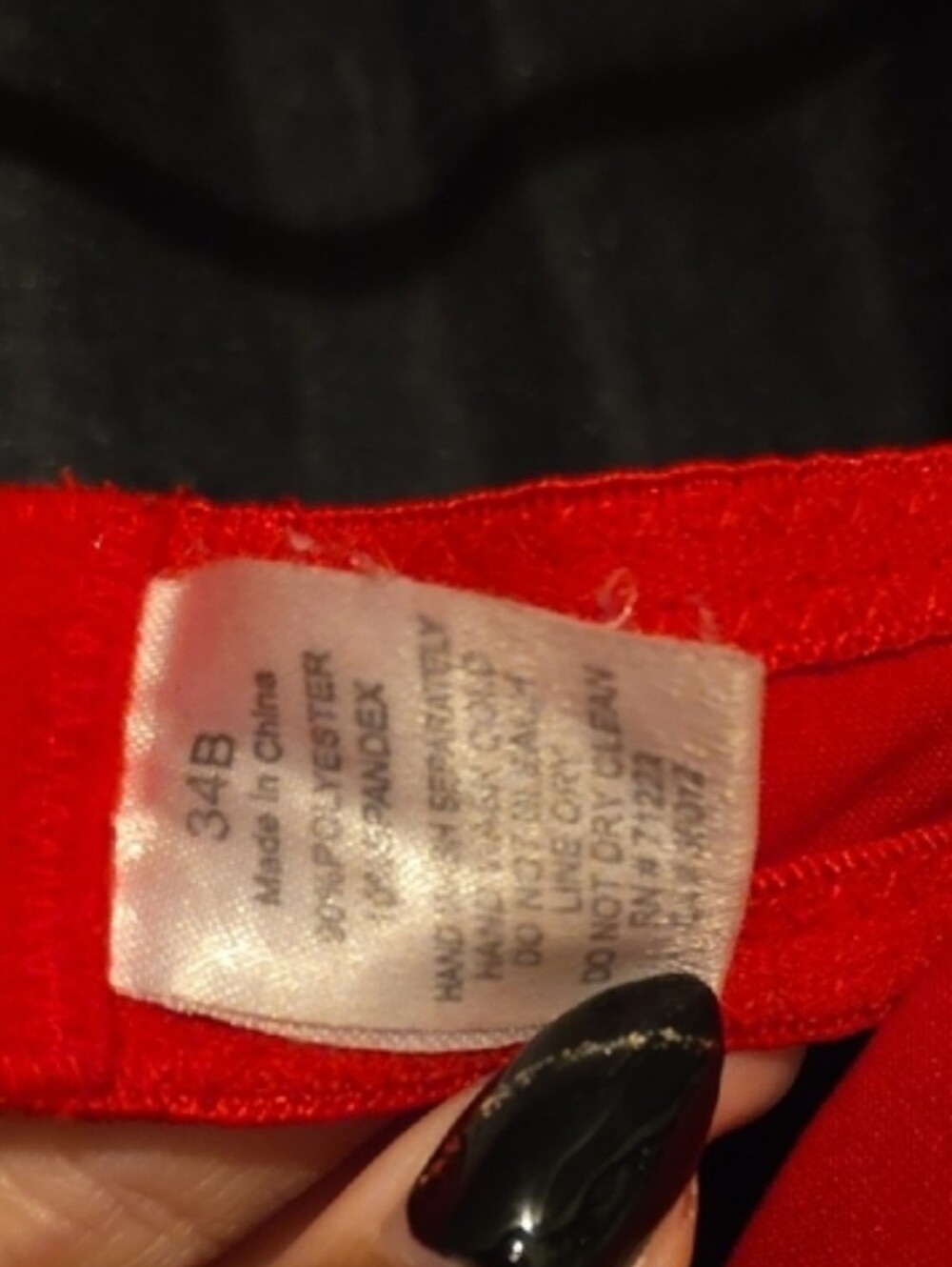 Red Push-Up Bra with Black Trim - Women Intimates - Picture 2 of 2